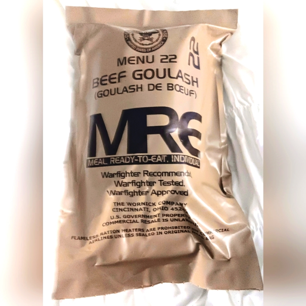 MRE Meal Beef Goulash Menu # 22